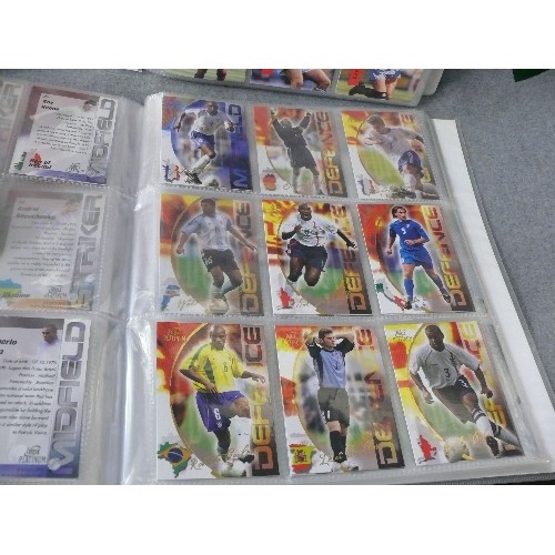 161 - 3 FOOTBALL THEMED FOLDERS OF COLLECTORS CARDS