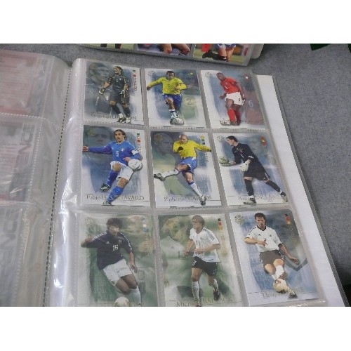 161 - 3 FOOTBALL THEMED FOLDERS OF COLLECTORS CARDS