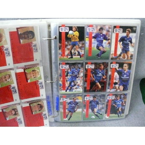 161 - 3 FOOTBALL THEMED FOLDERS OF COLLECTORS CARDS