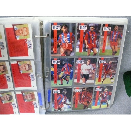 161 - 3 FOOTBALL THEMED FOLDERS OF COLLECTORS CARDS