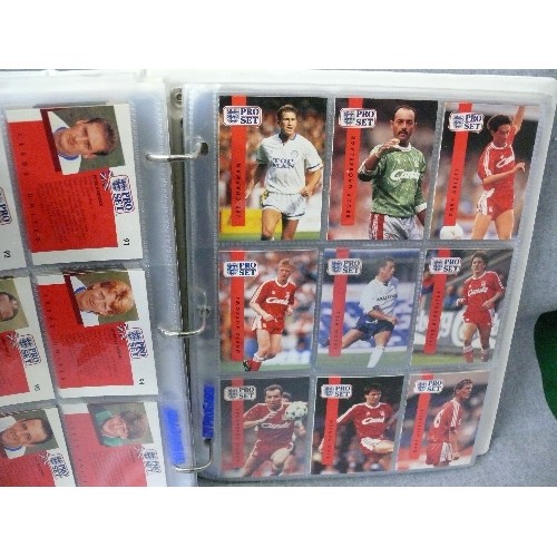 161 - 3 FOOTBALL THEMED FOLDERS OF COLLECTORS CARDS