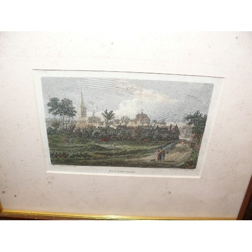 157 - 2 FRAMED AND GLAZED DRAWINGS OF BUCKINGHAM AND STOWE