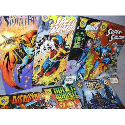 217 - 7 AMALGAM COMICS ALL VOL. 1 NO. 1 FROM 1996 FOR VARIOUS CHARACTERS TO INCLUDE BRUCE WAYNE, SPEED DEM... 