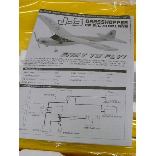 135 - A J-3 GRASSHOPPER 1:10 SCALE R/C AIRPLANE IN ORIGINAL BOX