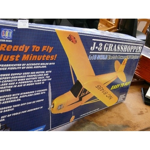 135 - A J-3 GRASSHOPPER 1:10 SCALE R/C AIRPLANE IN ORIGINAL BOX