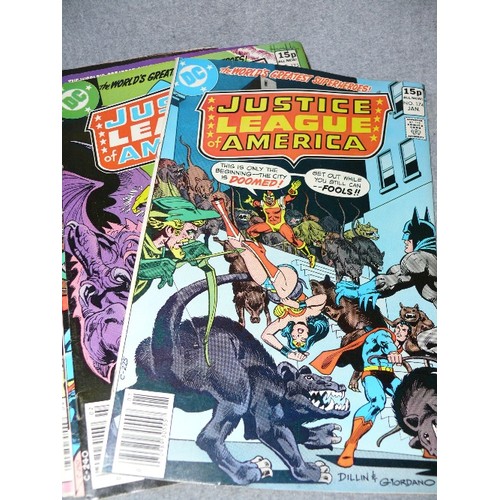 225 - 24 DC JUSTICE LEAGUE OF AMERICA COMICS, VARIOUS ISSUES FROM NO. 166, MAY 1979 TO NO. 195 OCTOBER 198... 