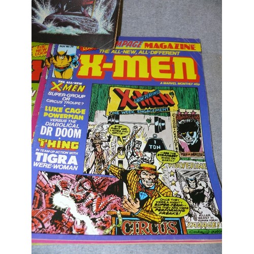 233 - 8 MARVEL RAMPAGE COMICS, THE HULKS NOS, 4 & 5 (1978) AND X-MEN NOS 28-33 (1980-81) BY STAN LEE