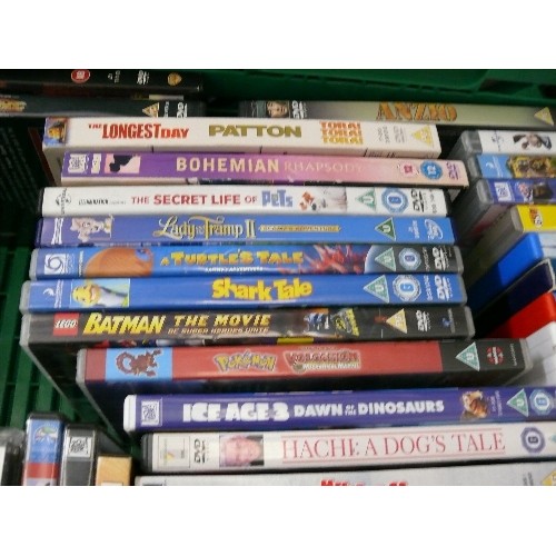 247 - A CRATE OF 60 VARIOUS DVD'S