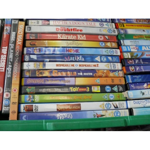 247 - A CRATE OF 60 VARIOUS DVD'S