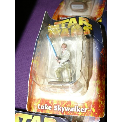 187A - 10 LUKE SKYWALKER FIGURES FROM THE 1990'S IN ORIGINAL PACKETS