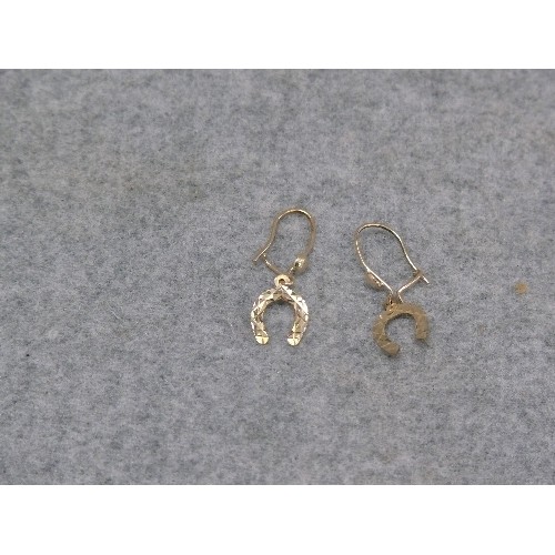 10 - Pair of 9ct Gold horseshoe design earrings, 0.7 grams