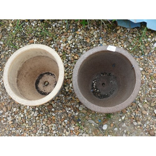 430 - A PAIR OF SALT GLAZED PLANT POTS