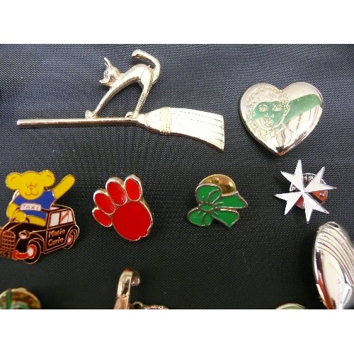 30 - A COLLECTION BADGES AND BROOCHES