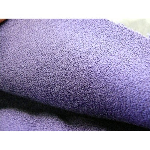 295 - A ROLL OF PURPLE WOOL BLEND FABRIC