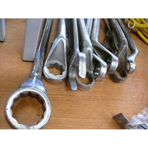 306 - VARIOUS SPANNERS RING AND OPEN ENDED SOME KING DICK