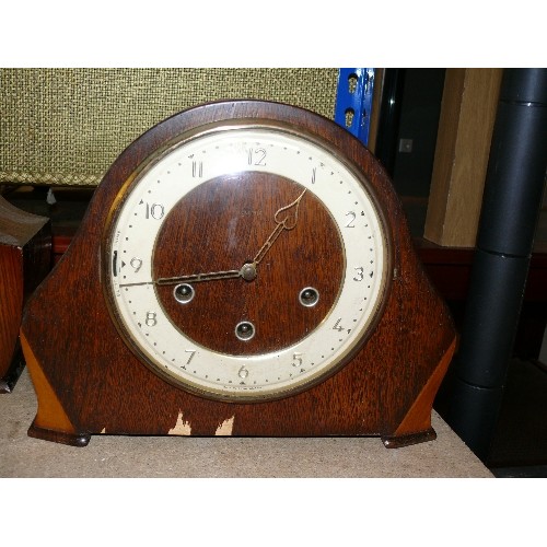 357 - 3 X 1950'S MANTLE CLOCKS WITH WESTMINSTER CHIMES