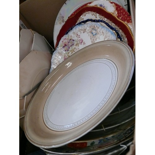 364 - 4 BOXES OF VINTAGE MIXED CHINA,  RANDOM  MIXTURE, GOOD CONDITION