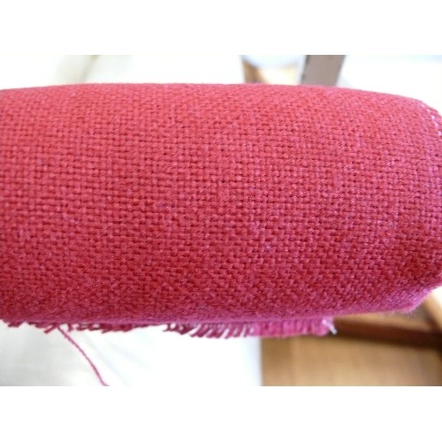 292 - 2 PART ROLLS OF RED WOOL BLEND FABRIC