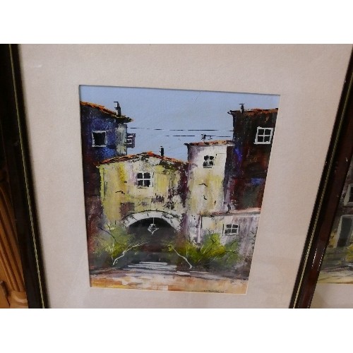 474 - PAIR OF PRINTS, POSSIBLY FRENCH VILLAGE HOUSES