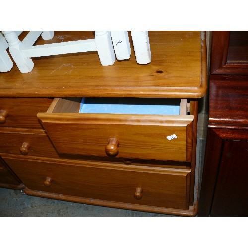 397 - HONEY PINE CHEST OF DRAWERS  2/2