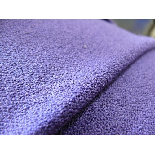 299 - A ROLL OF PURPLE WOOL BLEND FABRIC