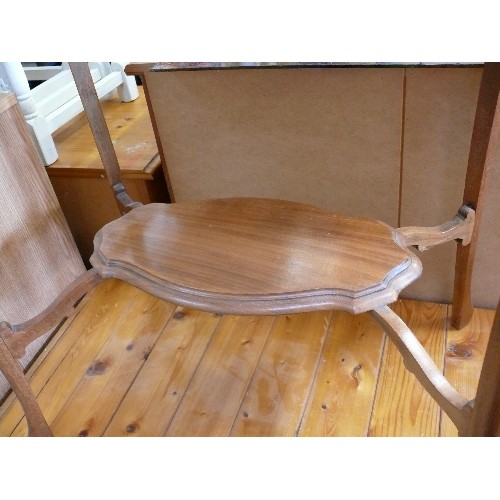 455 - SATINWOOD OCCASSIONAL TABLE WITH SCALLOPED EDGE