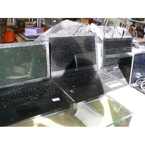 497 - JOB LOT OF 6 LAPTOPS AND A NOTEBOOK, ACER AND ASUS AND HP