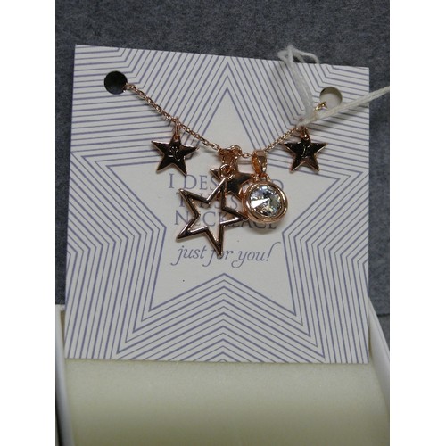 17 - S & S I DESIGNED THIS STAR NECKLACE 'JUST FOR YOU MADE' WITH SWAROVSKI CRYSTAL