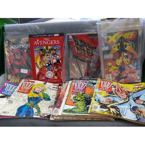 130 - A SELECTION OF COMICS BY MARVEL AND DC TO INCLUDE X FORCE, SUPERMAN AND NIGHTWING PLUS AN AVENGERS B... 