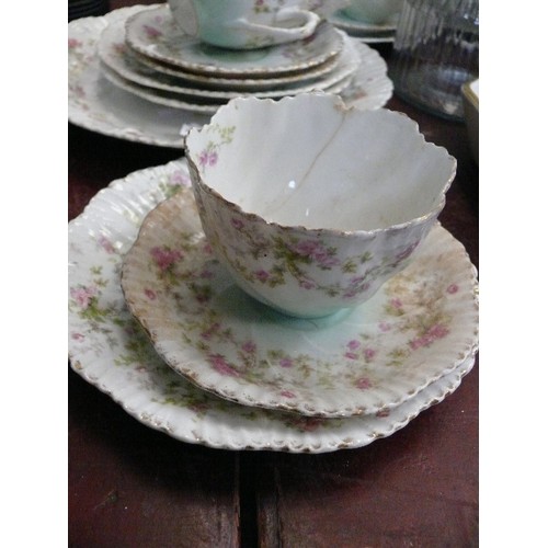 231 - A LOVELY FINE CHINA AUSTRIAN TEASET WITH PLATES, CUPS AND SAUCERS