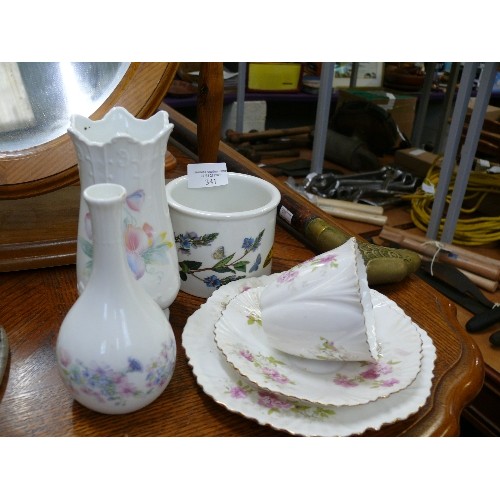 341 - A SELECTION OF CHINA TO INCLUDE PORTMEIRION BOTANICAL GARDEN, AYNSLEY AND WEDGWOOD