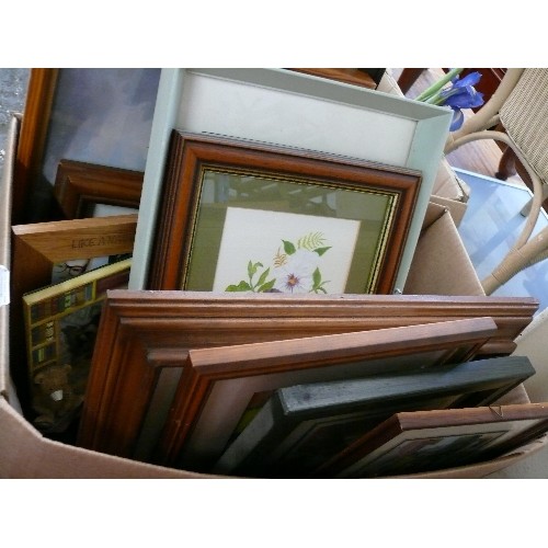 363 - BOX OF MIXED FRAMES AND PRINTS