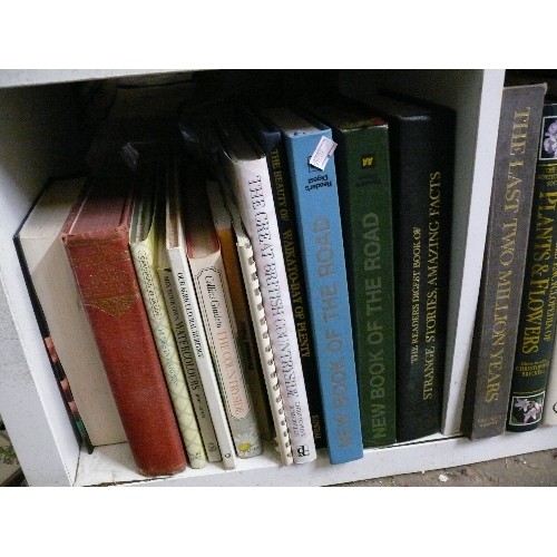 352 - 5 CUBES OF VARIOUS BOOKS TO INCLUDE WILLIAM MORRIS, LAW, HISTORY, GARDENING, CINEMA ETC.