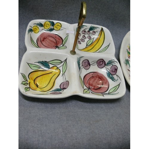 75 - 2 DECORATIVE FRUIT THEMED CERAMIC SERVING DISHES