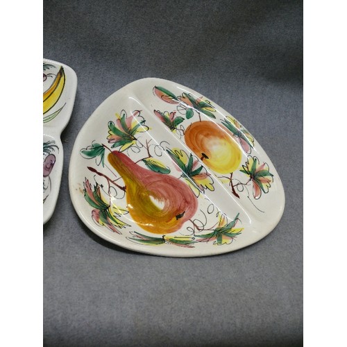 75 - 2 DECORATIVE FRUIT THEMED CERAMIC SERVING DISHES