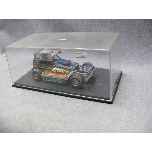 79 - A FORMULA 1 STOCK CAR MODEL IN DISPLAY CASE