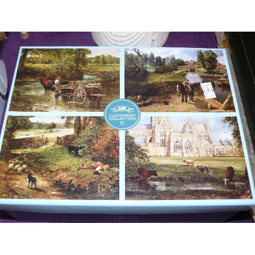 104 - A BOXED SET OF 4 MUGS WITH JOHN CONSTABLE SCENES