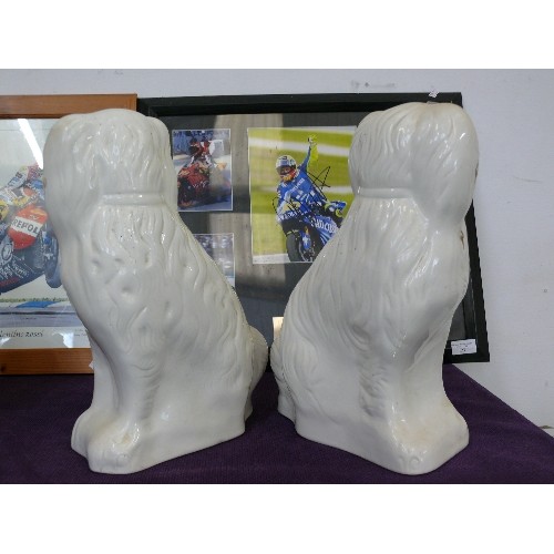 121 - A PAIR OF VERY LARGE BESWICK STAFFORDSHIRE DOGS