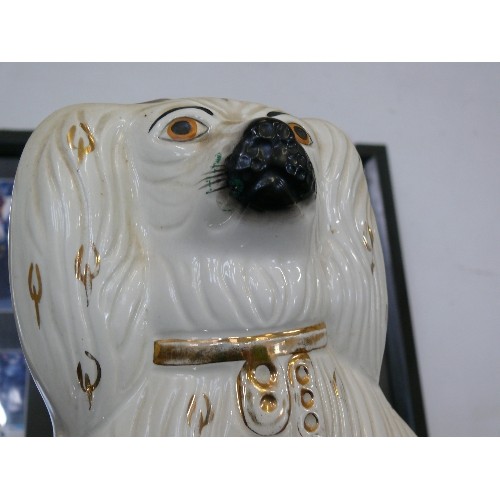 121 - A PAIR OF VERY LARGE BESWICK STAFFORDSHIRE DOGS