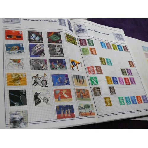 50 - A COLLECTION OF 6 STAMP ALBUMS WITH CONTENTS OF VARIOUS STAMPS