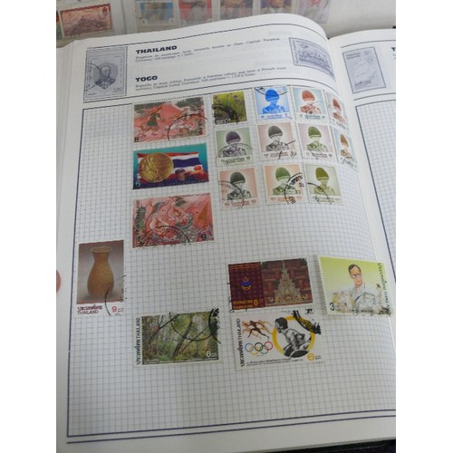 50 - A COLLECTION OF 6 STAMP ALBUMS WITH CONTENTS OF VARIOUS STAMPS