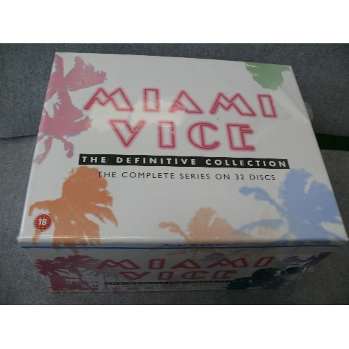 149A - MIAMI VICE THE DEFINITIVE COLLECTION 32 DISC DVD BOXSET, NEW AND SEALED