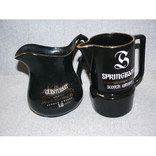 163 - A RARE SPRINGBANK CAMPBELLTOWN SCOTCH WHISKY WATER JUG AND A GLENTURRET SINGLE HIGHLAND MALT WATER J... 