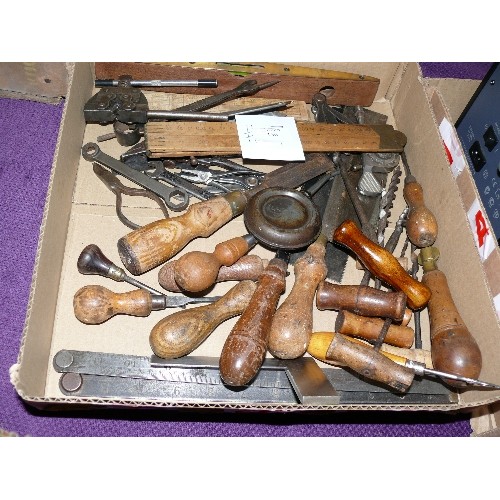 156 - VINTAGE/RETRO TOOLS, INCLUDES GARANTO FEIN SAW SETTER (PRE-1949), MARPLES LEVEL, RENOLD CRIMPER, MOO... 