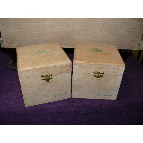 230 - TWO WOODEN STORAGE BOXES WITH FITTED COMPARTMENTS