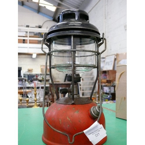 227 - RED BASE/BLACK TOP TILLEY LAMP