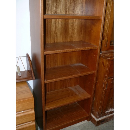 396 - MID CENTURY DANISH INSPIRED BOOK CASE WITH FIVE SHELVES