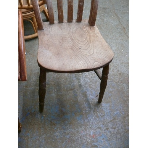 397 - ELM AND BEECH VINTAGE FARMHOUSE KITCHEN CHAIR