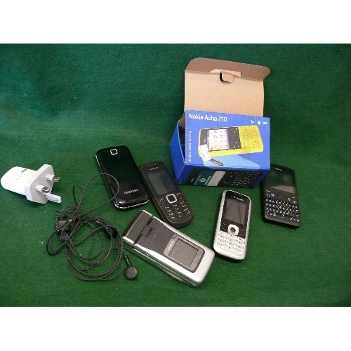 13 - NOKIA ASHA 210 BOXED, T MOBILE,  SAMSUNG AND NOKIA X 2 PHONES PLUS ONE OTHER