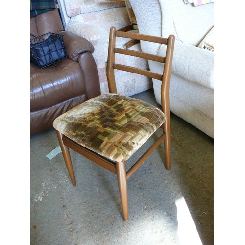 413 - SET OF 4 MID CENTURY TEAK CHAIRS   BY SCANDART LTD, EXCELLENT CONDITION